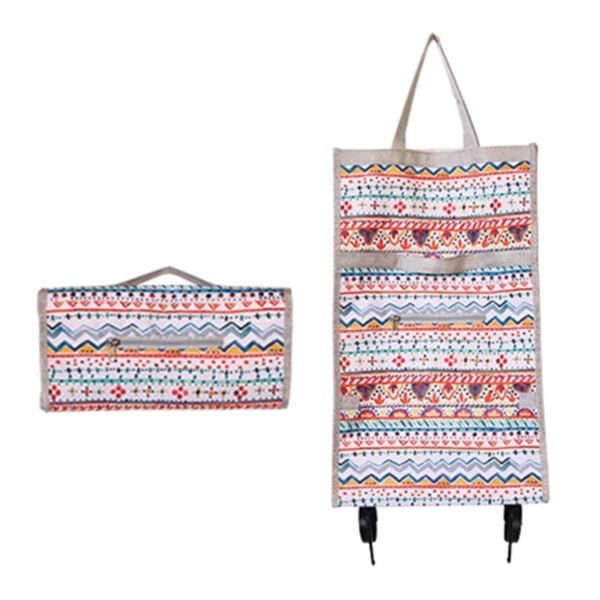 Foldable Grocery Shopping Cart Food Organizer Trolley Bag On Wheels Bags Buy Vegetables Shopping Bags Small Pull Cart Tug Bag